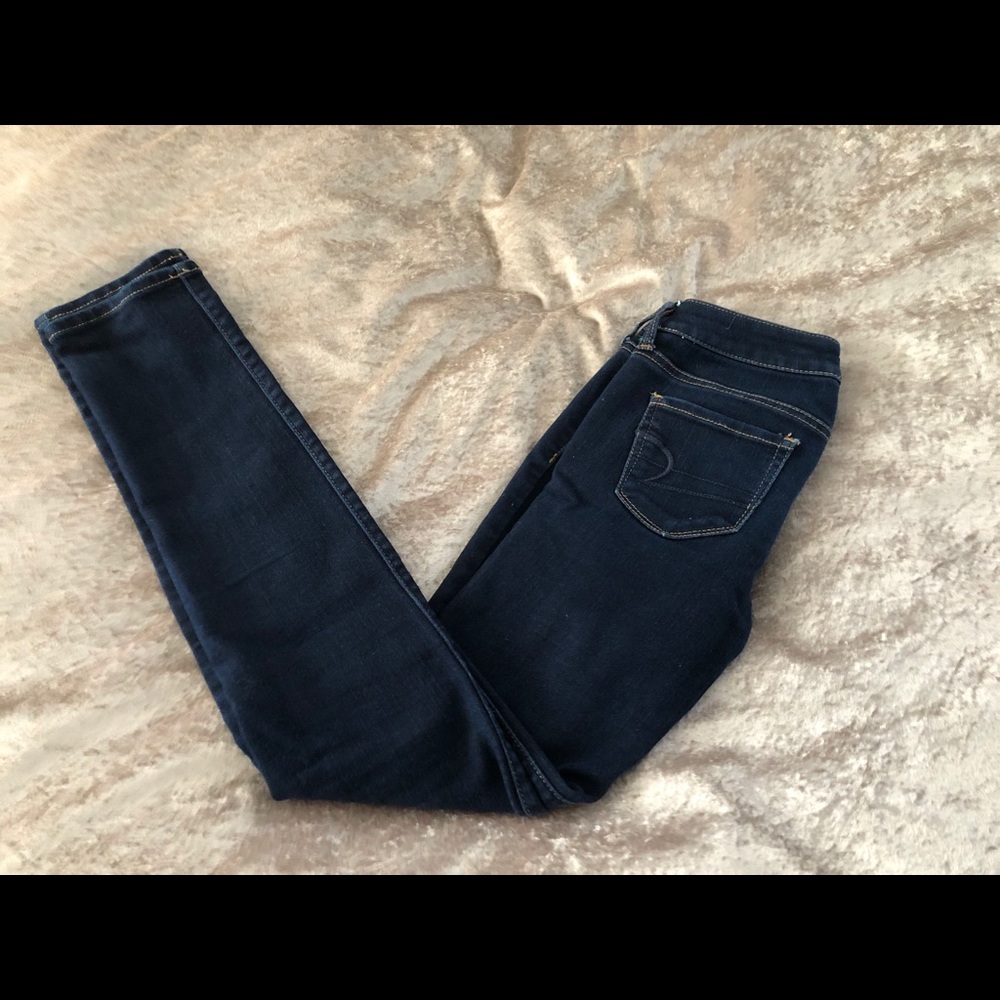 American Eagle Dark Skinny Jeans size 0